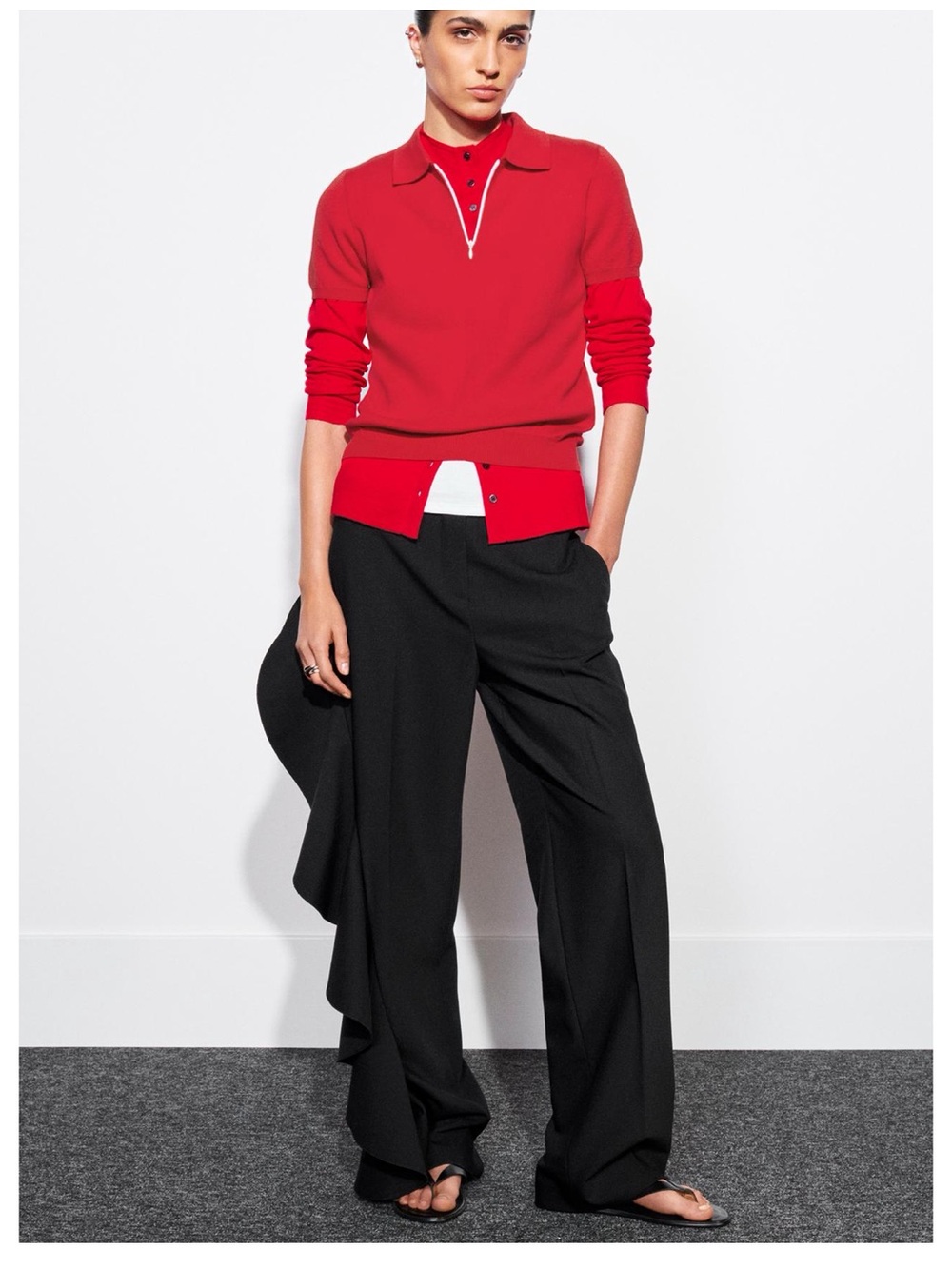NWT Zara ZW ruffle pants